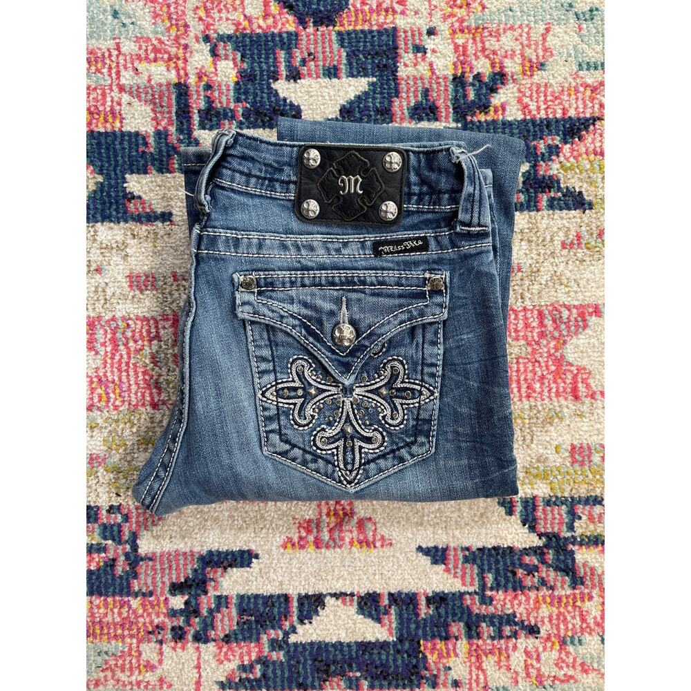 Miss Me Bling Pockets Boot Cut Jeans Size 31 INVi